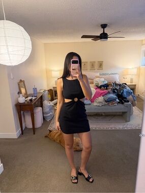 Zara Little Black Dress with Front Cutout